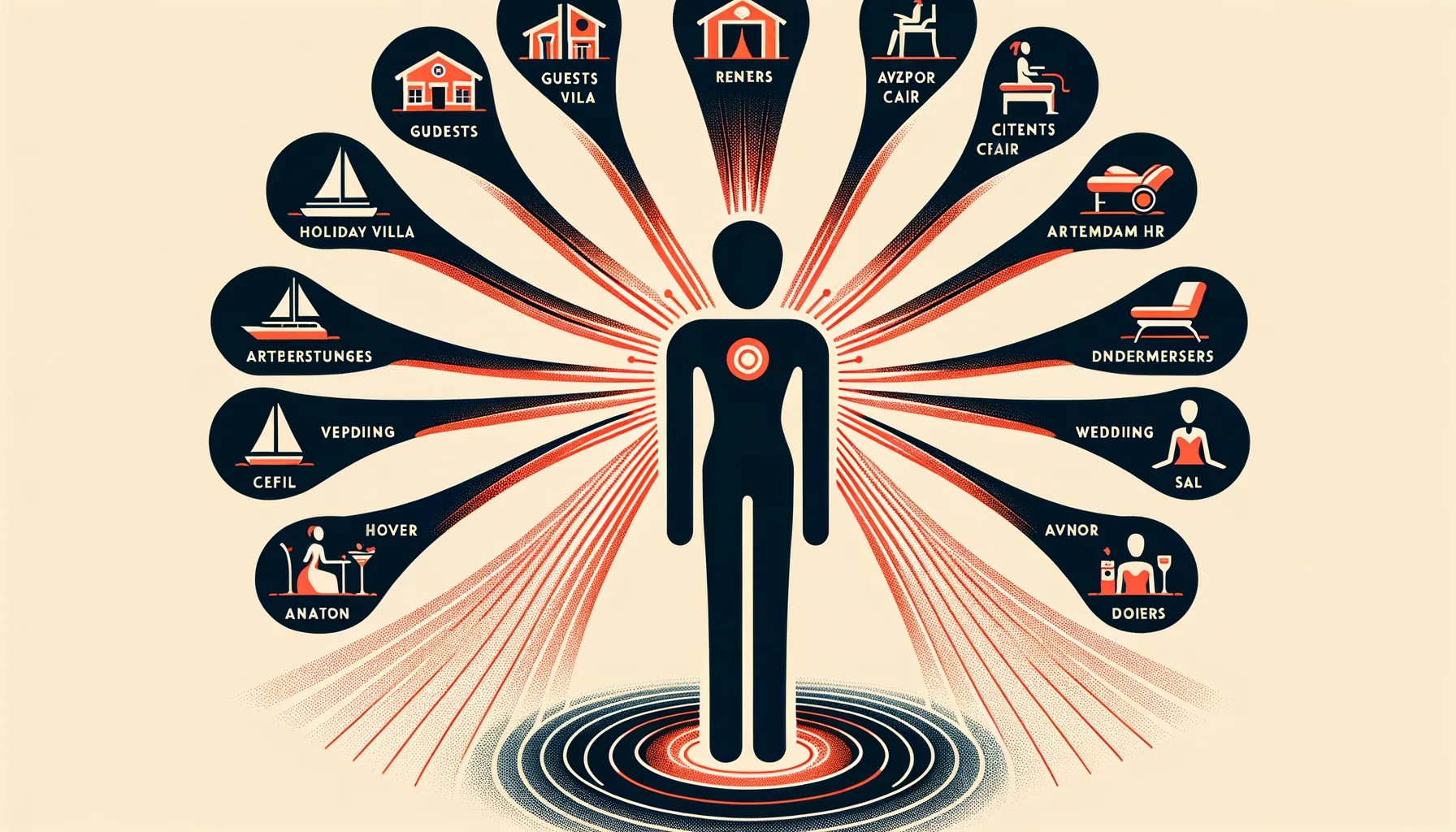 An AI assistant at the centre of five business verticals, adapting its vocabulary for each industry