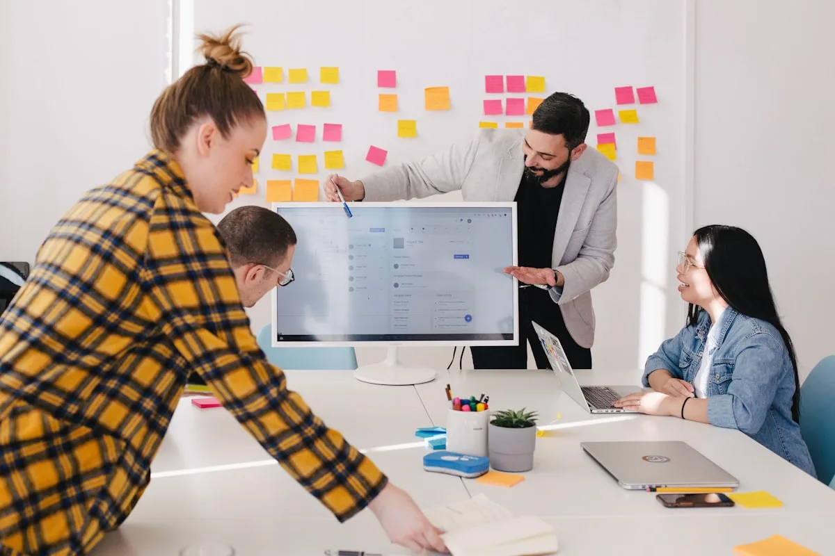 Laptop showing workflow automation